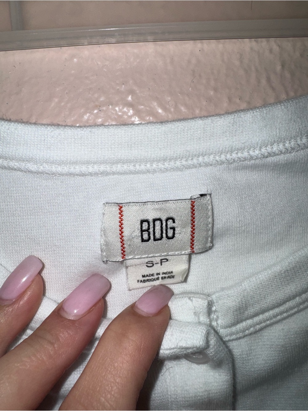 BDG White Button-Front Ribbed Tank - Picture 3 of 3